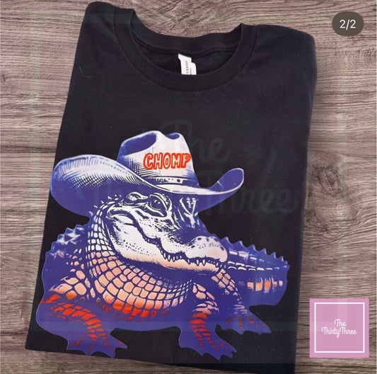 Chomp Cowboy Gator DTF Tee