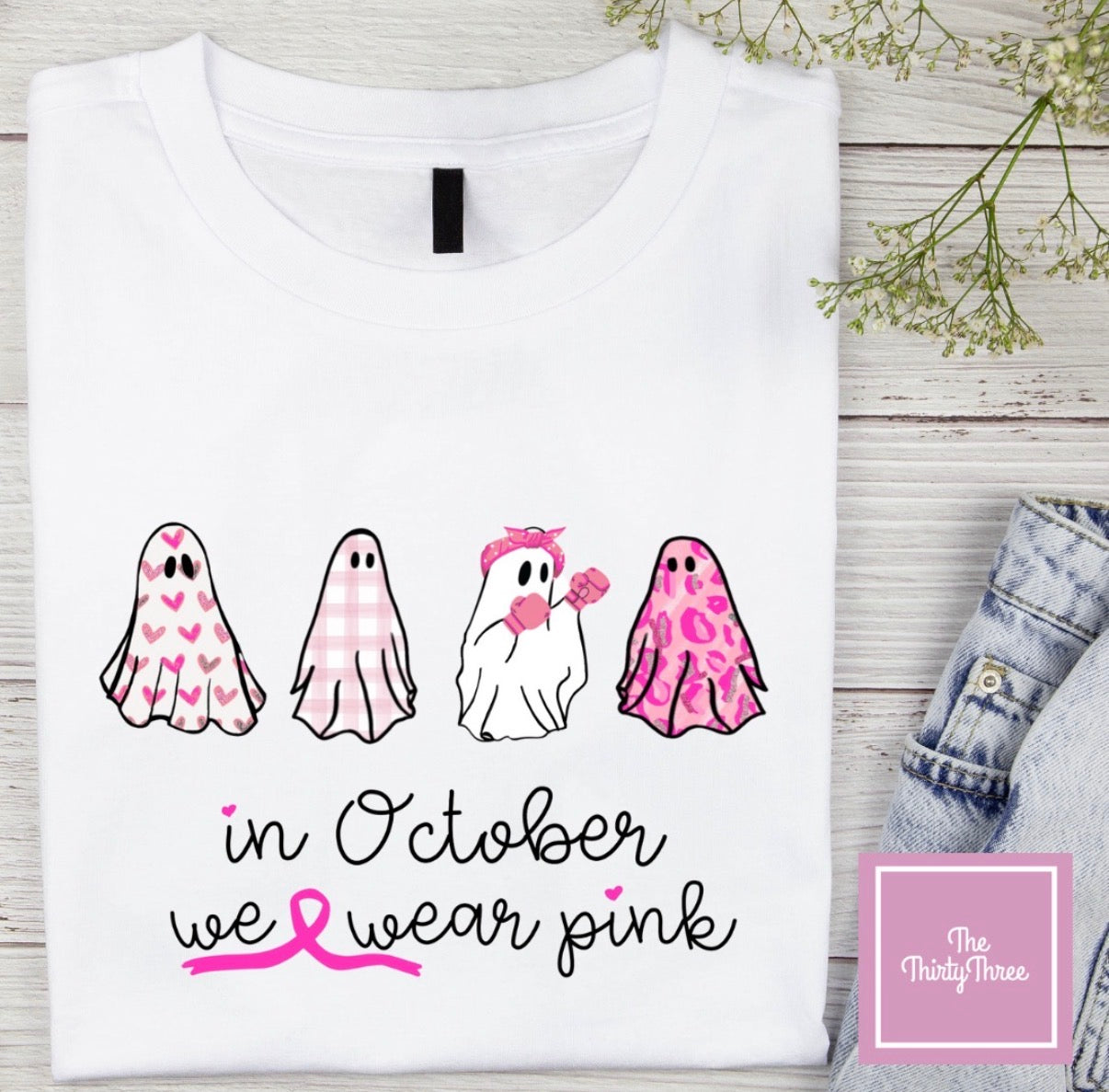In October We Wear Pink Ghost Tee