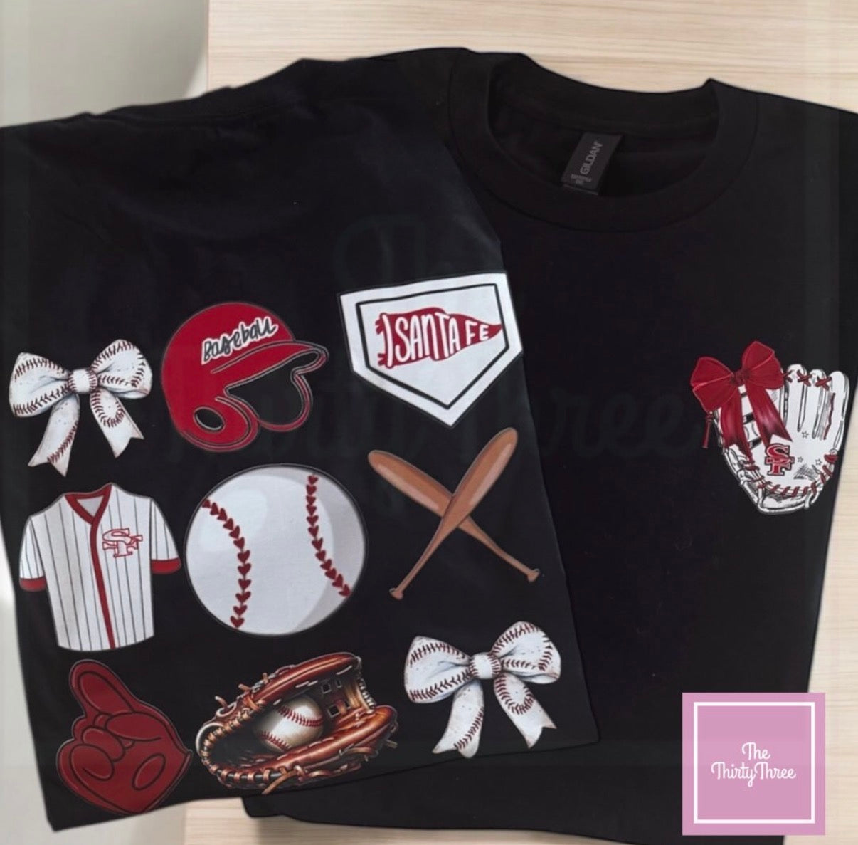 Santa Fe Baseball Collage Tee